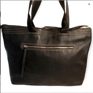 Cole Haan Black Pebbled Tote Purse